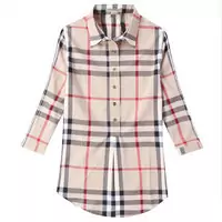 femmes burberry chemise en coton doux en exploded check beau bby025